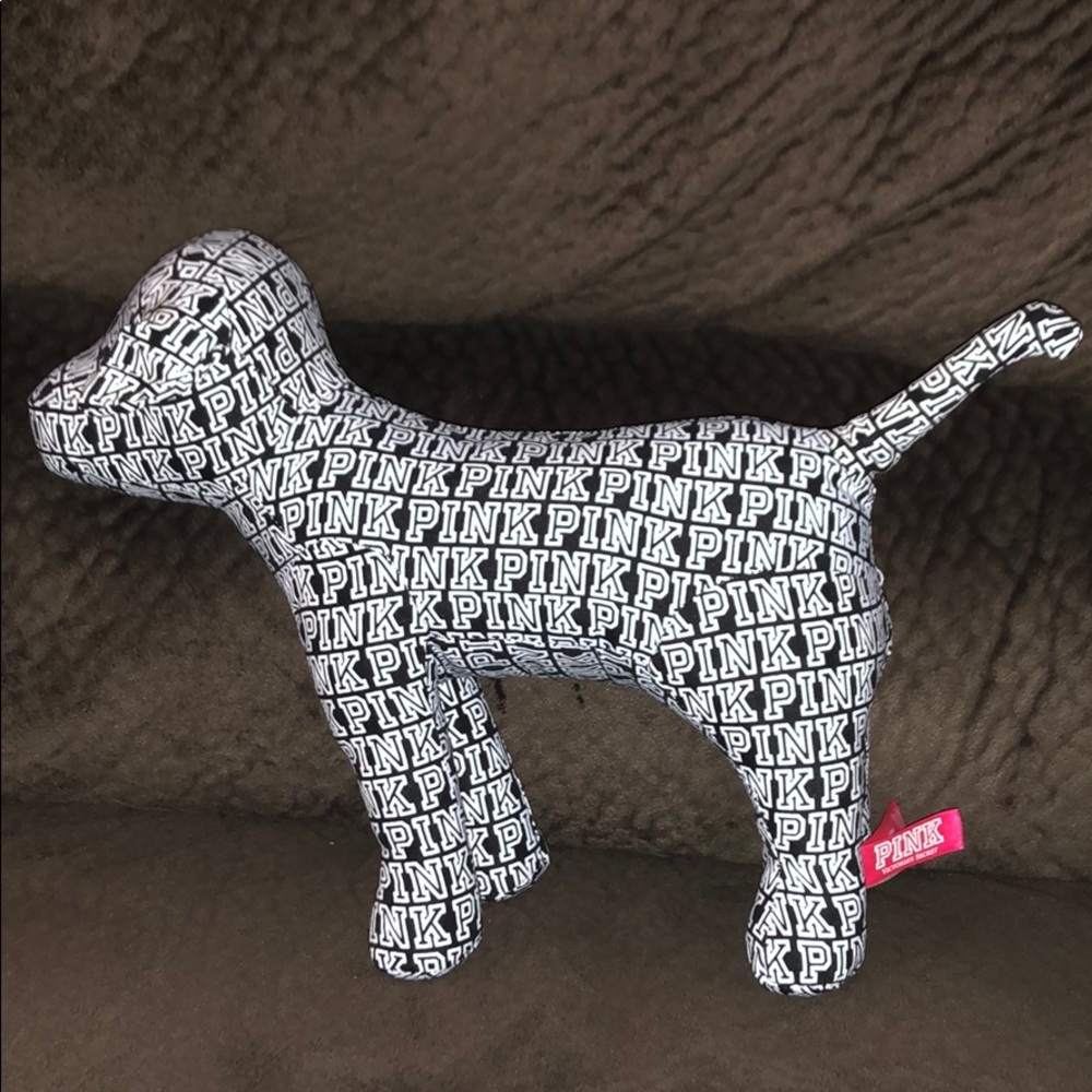 Black and white VS Pink dog